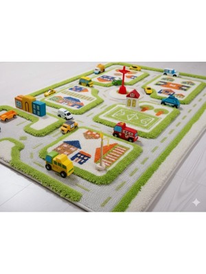 El Yapımı Çocukların Kendi Şehri! Trafik Pistli Eğitici Oyun Halısı