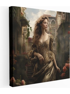 Popcas Zarif Rönesans Kadın Kanvas Tablo