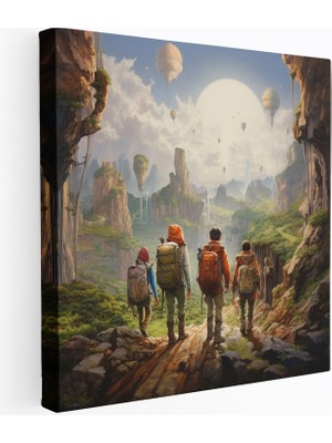Popcas Orta Dünya Duvar Dekorasyonu Maceracılar Grubu Kanvas Tablo