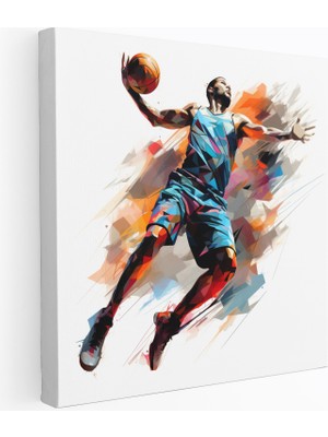 Popcas Michael Jordan Kanvas Tablo - Ev Dekorasyonu Için Michael Jordan Temalı Duvar Sanatı