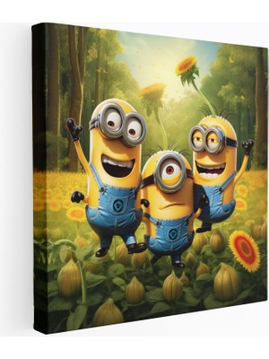 Popcas Sevimli Çizgi Film Kanvas Tablo Minions