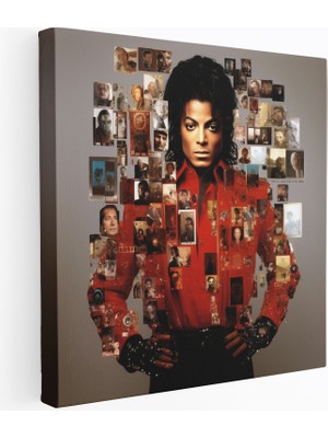 Popcas Micheal Jackson Kolaj Kanvas Tablo Duvar Sanatı Ev Dekorasyonu