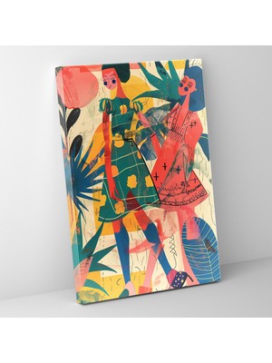 Popcas Canlı Incelikli Duvar Sanatı Kanvas Tablo