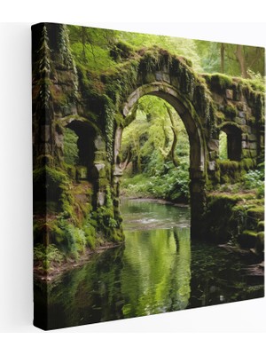 Popcas Yosun Taş Kemer Duvar Sanatı Ev Dekorasyonu Vaha