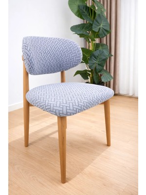 Upmall Bohem Sandalye Kılıfı Yeni Model Sandalye Örtüsü Jakarlı Tuğla Desen 1 Adet