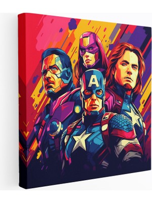 Popcas Avengers Pop Sanat Marvel Illüstrasyonu Kanvas Tablo