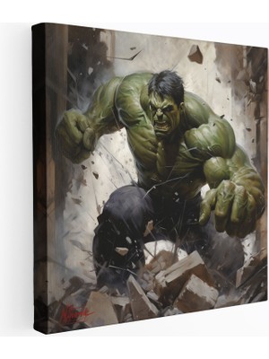 Popcas Marvel Hulk'ın Gücü Kanvas Tablo Duvar Sanatı Canlı Renkler