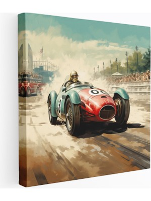Popcas Klasik Motorsporları Vintage Mercedes Poster Kanvas Tablo