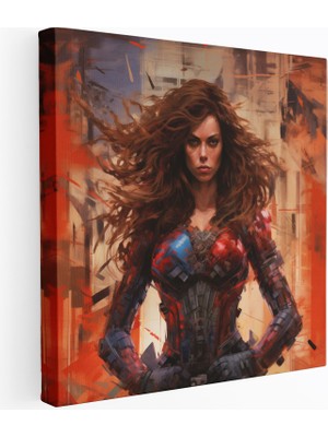Popcas Marvel Kadın Süper Kahramanlar Dekoratif Tablo Duvar Sanatı