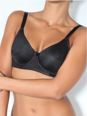 Miorre Siyah Minimizer Toparlayıcı Sütyen Dikişsiz Rahatlık ve %80 Polyamid Kumaş ile Konfor