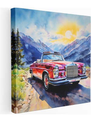 Popcas Mercedes Duvar Sanatı Suluboya Teknik Tablo ile Ev Dekorasyonunda Sanatsal Bir Dokunuş