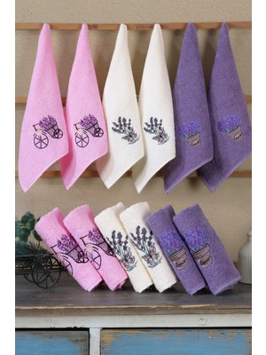 DNZGÜLCAN Mutfak Havlusu Seti 6'lı – %100 Pamuk El Havlusu | Yüz Havlusu – Çeyizlik