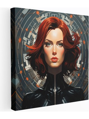 Popcas Marvel Duvar Sanatı Dijital Kara Dul Kanvas Tablo