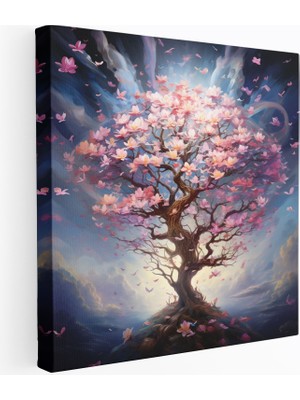 Popcas Magnolia Kanvas Tablo Masalsı Duvar Dekoru