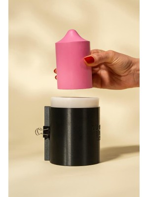 Rufus Concept Baton Düz Büyük Kasnaklı Silikon Mum Kalıbı