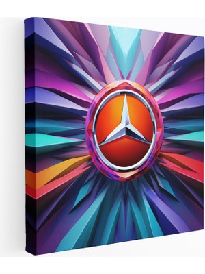Popcas Modern Dijital Sanat Mercedes Kanvas Tablo Duvar Sanatı