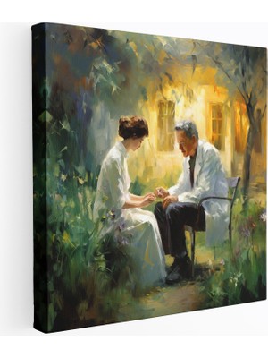 Popcas Tıp Kanvas Tablo Huzurlu Atmosfer Doktor Ziyareti
