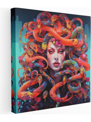 Popcas Medusa Yılanlar Tablosu Kanvas Duvar Sanatı