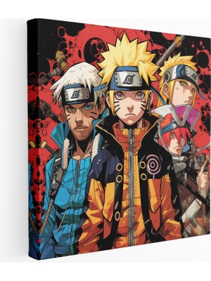 Popcas Pop Art Naruto ve Arkadaşları Kanvas Tablo