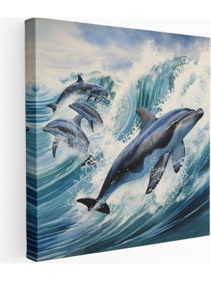 Popcas Denizci Yunuslar Kanvas Tablo Deniz Teması Tablo