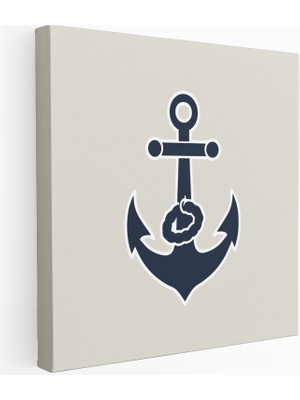 Popcas Minimalist Denizci Çapa Kanvas Tablo Duvar Sanatı