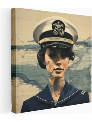 Popcas Deniz Koleksiyonu Mavi Kanvas Tablo Zarafet