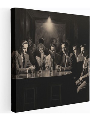 Popcas Nighthawks Kanvas Tablo Duvar Sanatı