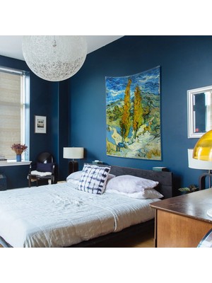 The Lucid Lab Saint-Rémy Yakınlarındaki Alpilles'te Iki Kavak Duvar Örtüsü - 100 cm x 135 cm