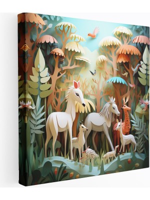 Popcas Sevimli Kağıt Kesim Duvar Süsü Bebek Odası Için Büyüleyici Dekoratif Parça