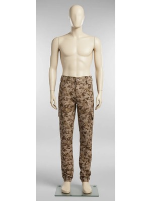 Beyzdenim Ripsstop Dokumlu Çol Kamuflaj Kargo Su Itici Pantolon 44 Yüksek Bel Günlük Stil