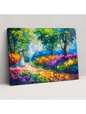 Popcas Masalsı Park Kanvas Tablo Leonid Afremov Tasarımı Ev Dekorasyonu