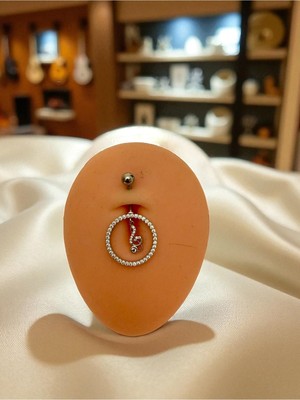 Lunays Paslanmaz Çelik 316 Melodi Göbek Piercing Gümüş Renk