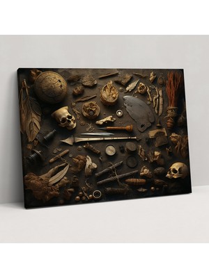 Popcas Orta Taş Devri El Işi Sanat Antik Araçlar ve Eserler Duvar Süslemesi