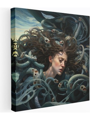 Popcas Rönesans Kanvas Tablo Medusa Duvar Dekorasyonu