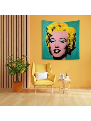 The Lucid Lab Andy Warhol / Marilyn Monroe Blue Duvar Örtüsü - 135 cm x 135 cm