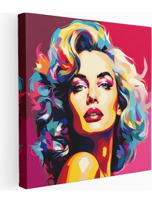 Popcas Lenticular Pop Art Ikon Kanvas Tablo Renkli Ikon