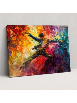 Popcas Leonid Afremov Dans Performansı Kanvas Tablo - Duvar Sanatı Duvar Dekorasyonu