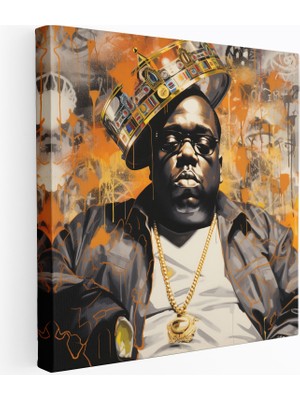 Popcas Hip-Hop Müzik Temalı Kanvas Tablo - Notorious Big Duvar Sanatı