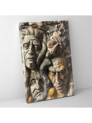 Popcas Maniyerizm Dolaşıklı Figürler Kanvas Tablo Ev Dekorasyonu