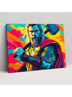Popcas Mitoloji Thor Kanvas Tablo Duvar Dekorasyonu