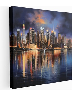 Popcas Manhattan Manzara Şehir Kanvas Tablo