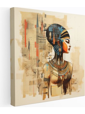 Popcas Modern Sanat Koleksiyonu Geleneksel Detaylı Pergament Tuval Tablo