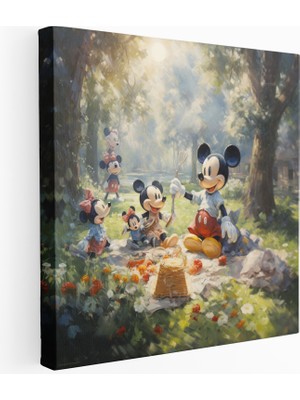 Popcas Izlenimci Mickey Mouse Piknik Kanvas Tablo