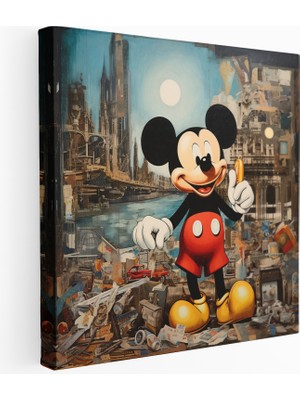 Popcas Vintage Mickey Mouse Kanvas Tablo