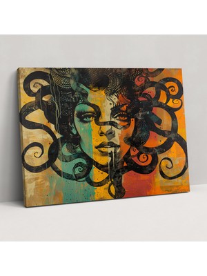 Popcas Mitoloji Temalı Medusa Duvar Tablosu - Ev Dekorasyonu Için Şık Seçenek