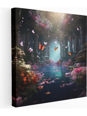 Popcas Bahçe Manzarası Hayal Gibi Kanvas Tablo