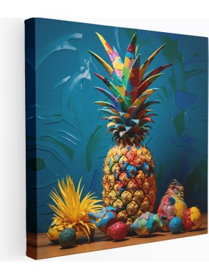 Popcas Ananas Kanvas Tablo Duvar Sanatı Duvar Dekorasyonu