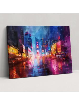 Popcas Şehir Manzarası Leonid Afremov Kanvas Tablo
