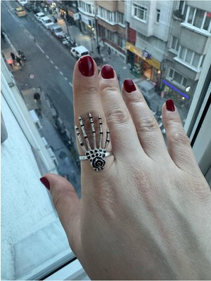Herşey Nota Gotik Istelet Eli Kadın Yüzük Ayarlanabilir