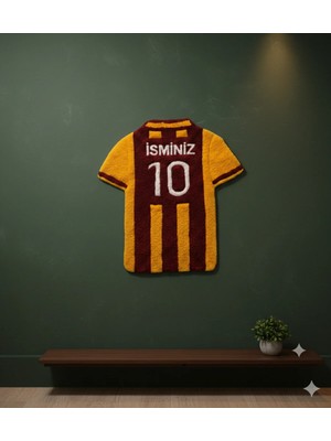 El Yapımı Kişiye Özel Galatasaray Forması Tufting Halı | %100 Duvar Dekoru